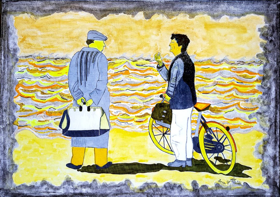 Il Postino, 50 x 70 cm, Tecnica mista su tela