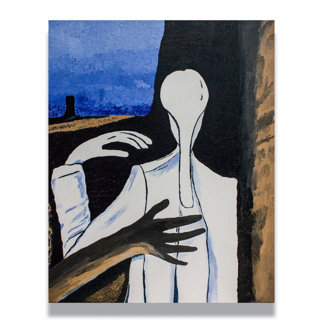 Touches (2024) AndrBel. Oil on canvas, 80 × 100 cm (31,5 x 39,37 in.)