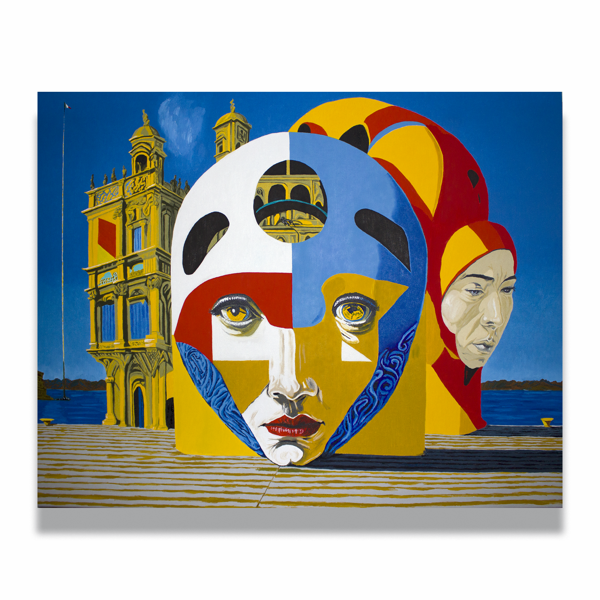 Cantante di Lecco (2025) AndrBel. Oil on canvas, 100 × 80 cm (39,37 x 31,5 in.)